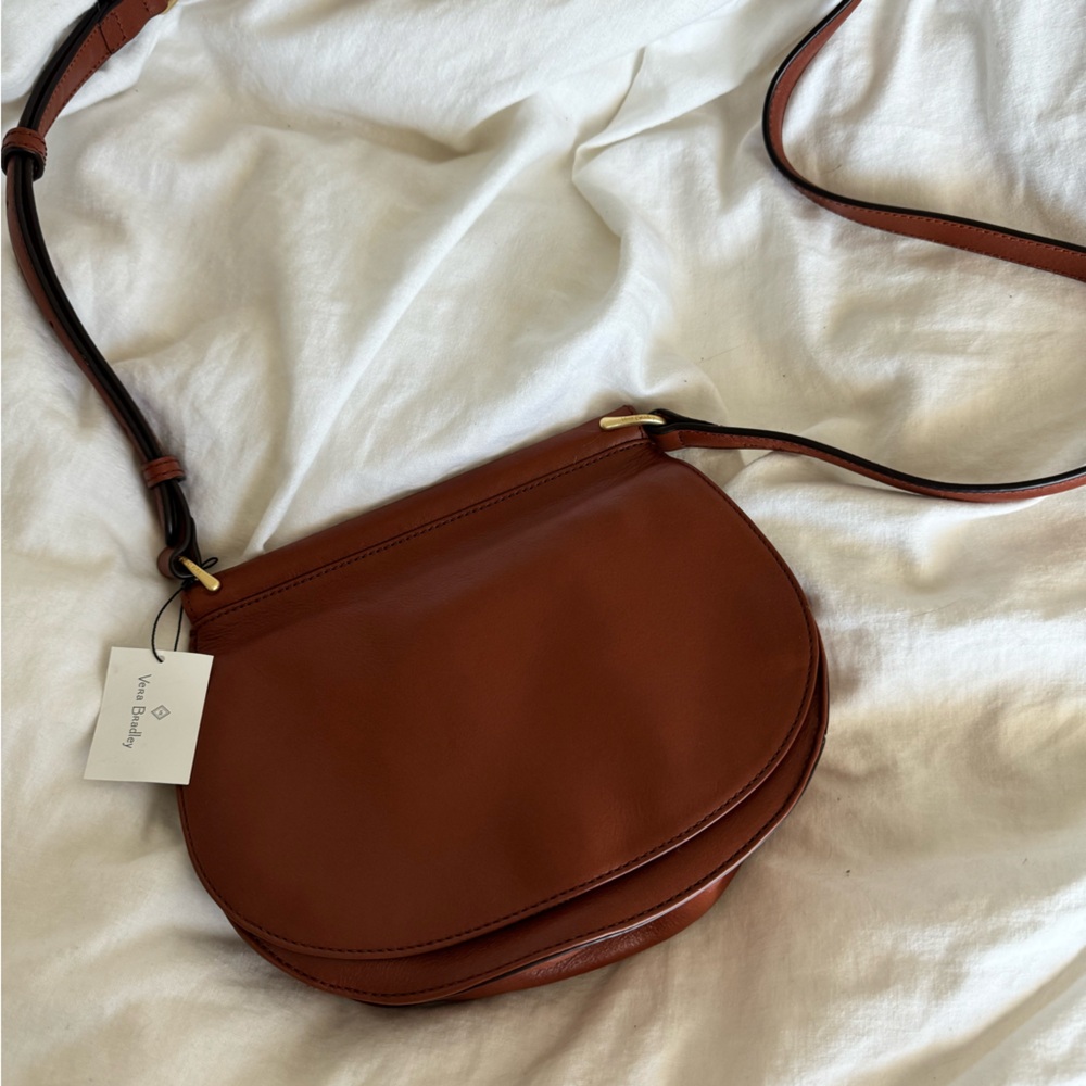 NWT Vera Bradley Sidesadle crossbody bag. Mesa brown.